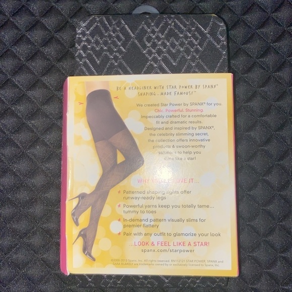 SPANX Star Power Center-Stage Patterned Shaping Tights Black Size S/B - Picture 7 of 7